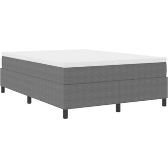 vidaXL Box Spring Bed Light grey 140 x 190 cm Corduroy fabric vidaXL