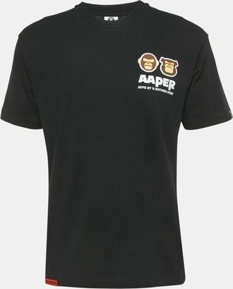 Aape By A Bathing Ape Black Jersey Apper Applique T-Shirt
