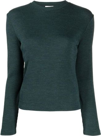 Vince fine knit jumper - women - Acrylic/Wool - S - Green