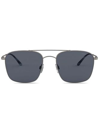 Giorgio Armani square-frame sunglasses - men - Metal - 55 - Grey