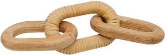 Foreside Home And Garden Adele Rattan Wrapped Decorative Chain Natural Wood Tabletop Accent Piece in Brown at Nordstrom