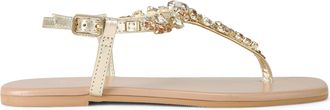 Carvela Womens Leather Alta Sandal Sandals - Gold - Size UK 3