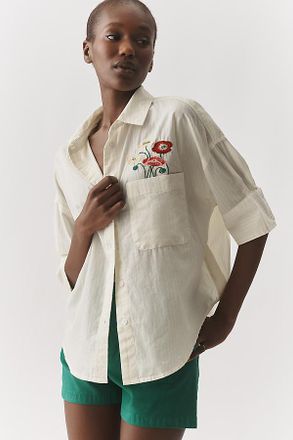 Maeve The Mabel Boxy Oxford Shirt by Maeve Top