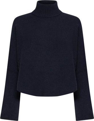 Alysi Turtlenecks, female, Blue, Size: S Blue Sweaters for Women