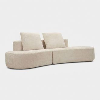 Les Tendances Sof&aacute; Boucl&eacute; De Dise&ntilde;o 3 Plazas 238 Cm Island - Beige