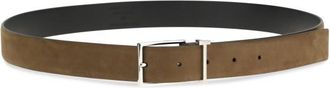 Tom Ford Brown Textured Buckle Belt