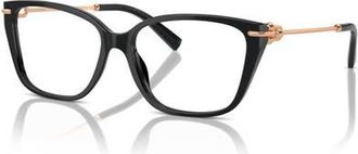Tiffany & Co. 55mm Rectangle optical glasses in Black at Nordstrom