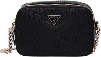 Guess Zwarte ritssluiting schoudertas met polyurethaan - Dames - Schoudertassen - Zwart - ONE Size - Tassen