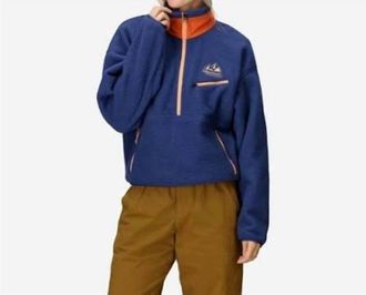 Marmot Womens 94 E. c.o. Recycled Fleece Jacket In Blue