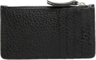 Maison Margiela Four Stitches Kaarthouder Portemonnee - unisex - Portefeuilles - Zwart - ONE Size - Leer - Accessoires