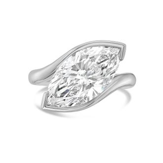 Diana M. Jewels PLATINUM LAB GROWN MARQUISE DIAMOND FASHION RING WEIGHING 8.00 CTS TW