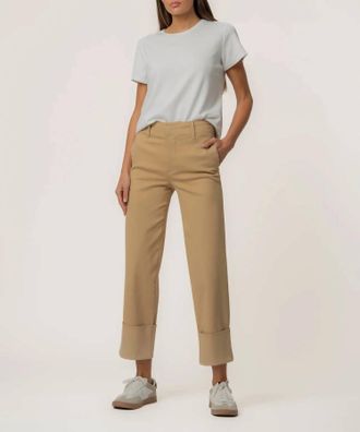 Kut from the Kloth Sienna High Rise Straight Leg Pants In Khaki
