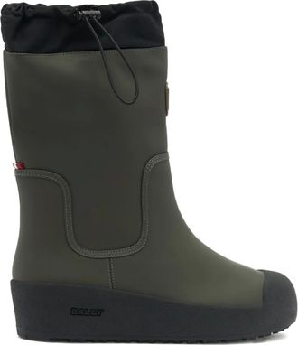 Bally round toe leather boots - women - Calf Leather/Sheep Skin/Shearling/Rubber - 41 - Green