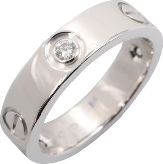 Cartier Silver Clear White Gold (18K) Band Ring (Pre-Owned)