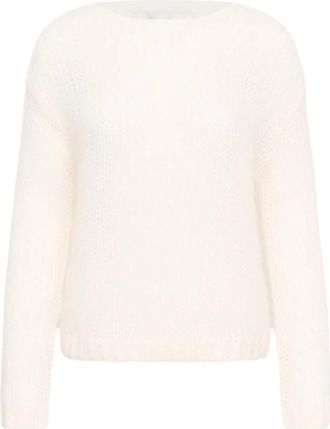 MY ESSENTIAL WARDROBE MWKir Gebreide Pullover - Dames - Ronde hals truien - Wit - XL - Wol - Truien & Vesten