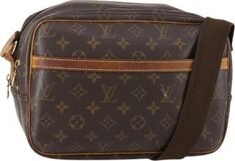 Louis Vuitton Reporter Monogram Canvas Brown Canvas Handbag (Pre-Owned)