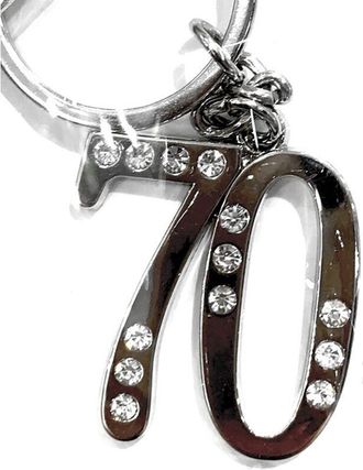 Trade Shop Trade Shop - 12 Portachiavi Porta Chiave Con Numero 70 Bomboniere Confetti Per Compleanno