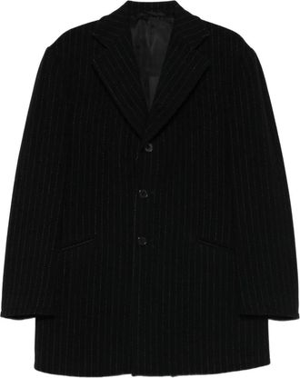 Romeo Gigli 1990s blazer met krijtstreep - Zwart