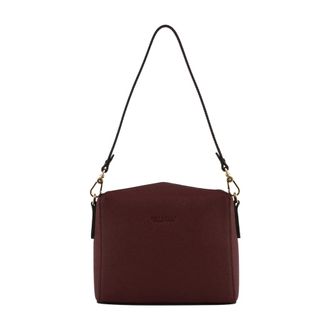 Pourchet Cassetta Schoudertas - Dames - Tassen - Rood - Maat: ONE Size Leer