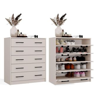 Topeshop Alex - Zapatero - Para La Entrada - 74x84,5x35 Cm - Cachemire