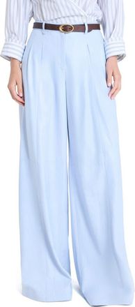 TWP Avery Wide Leg Leather Pants in Kentucky Blue at Nordstrom, Size 4