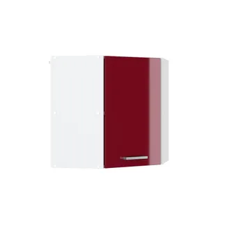 Vicco Mueble Alto Universal R-line, Rojo Burdeos Alto Brillo, 57 Cm Mueble Alto Esquinero Con Puerta