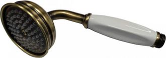 OEM Rociador Retro De Bronce Mate, Mango De Porcelana