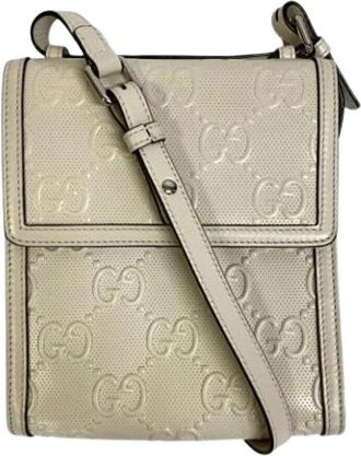 Gucci Pre-owned Cross Body Bags, female, White, Size: ONE SIZE Pre-owned Vintage Cross Body Bag