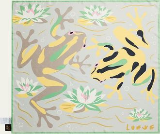 Loewe x Paulas Ibiza Frog-Print Silk Scarf