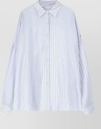 Dries Van Noten striped long sleeve oversized loose shirt