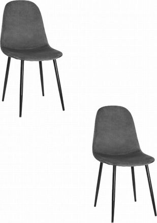 OEM Silla Como - Terciopelo Gris Oscuro X 2