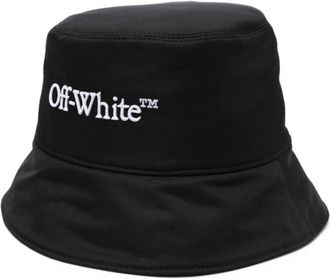 Off-white Black Bookish logo-embroidered hat