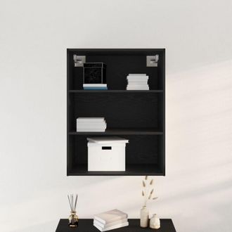 vidaXL Vidaxl - Armadio da Muro Appeso Rovere Nero 69.5 x 32.5 x 90 cm