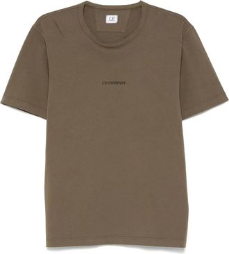 C.P. Company T-shirt in cotone con logo - Verde