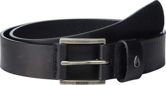 Nixon Americana Leather Belt Mens Belts Black/Silver : XS