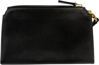 Valentino Pre-owned Cosmetic Pouch - Dames - Vintage Clutch - Zwart - ONE Size - Leer - Vintage
