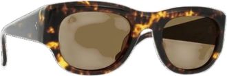 Raen Optics Womens Lonso Round Sunglasses In Ristretto Tortoise/aria