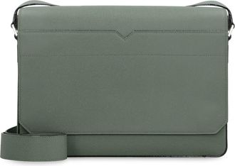 Valextra V-line Leather Messenger Bag