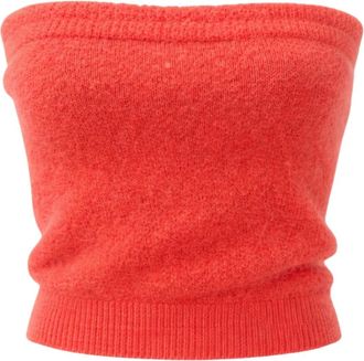 Americandreams Tessi Bandeau Alpaca Top - Dames - Tops zonder mouwen - Rood - S - Tops