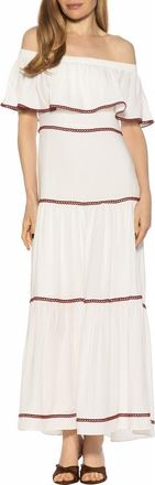 Alexia Admor Esme Off the Shoulder Maxi Dress in Ivory at Nordstrom Rack, Size 12