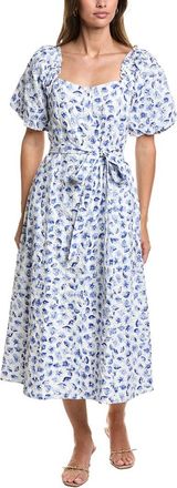 CeCe by Cynthia Steffe Cece Puff Sleeve Sweetheart Neck Midi Dress