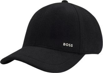 HUGO BOSS Hats & Caps, male, Black, ONE SIZE, Classic Black Cap with Curved Visor