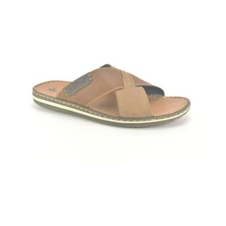 Rieker Bruin Kruismuil Sandaal - Heren - Schoenen - Bruin - Maat: 46 EU