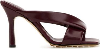 Bottega Veneta Maroon Leather Heels