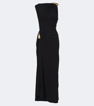 Bottega Veneta Gathered jersey maxi dress