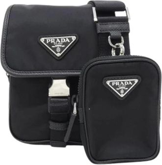 Prada Borsa a spalla Pre-owned Tessuto Saffiano - - Pre-owned - Donna - Nero - ONE SIZE