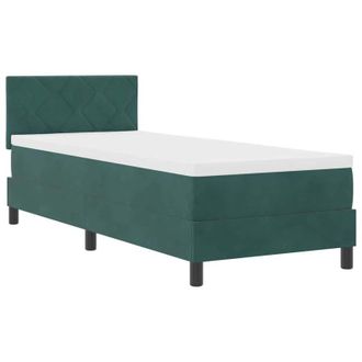 vidaXL Cama Tipo Box Spring Verde Oscuro 80 X 200 Cm Terciopelo Vidaxl