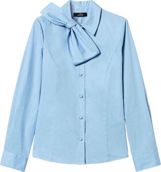 Twin-Set Camicia con fiocco - Blu