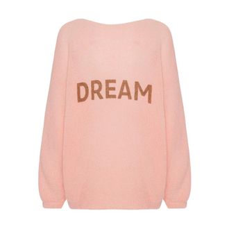Americandreams Silja Pullover - Dames - V-hals truien - Roze - S - Wol - Truien & Vesten