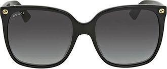 Gucci Grey Gradient Cat Eye Ladies Sunglasses GG0022S 001 57